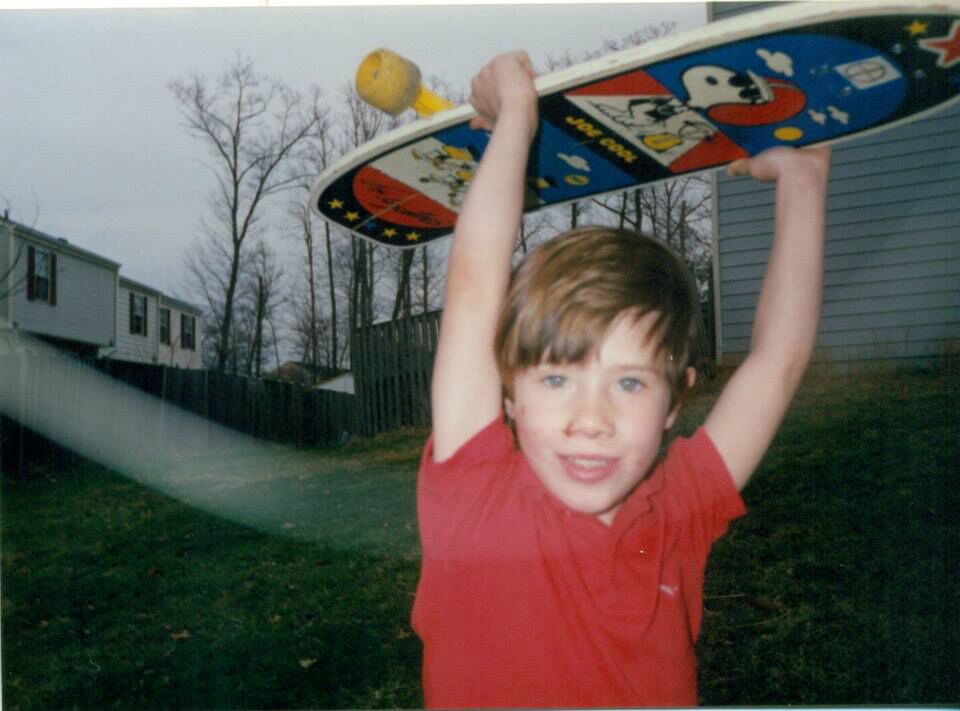 Charlie's first skateboard.jpg